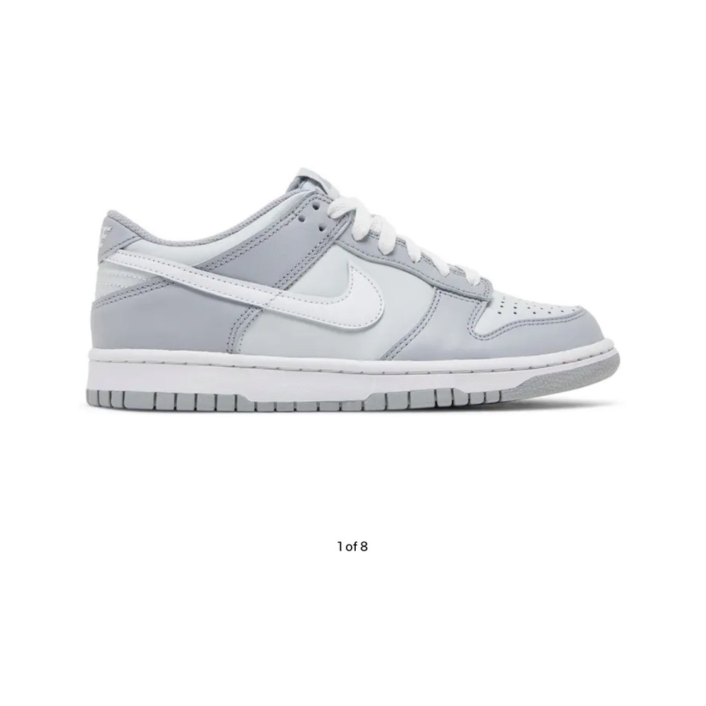 Nike Gray and White Low-Top Sneakers